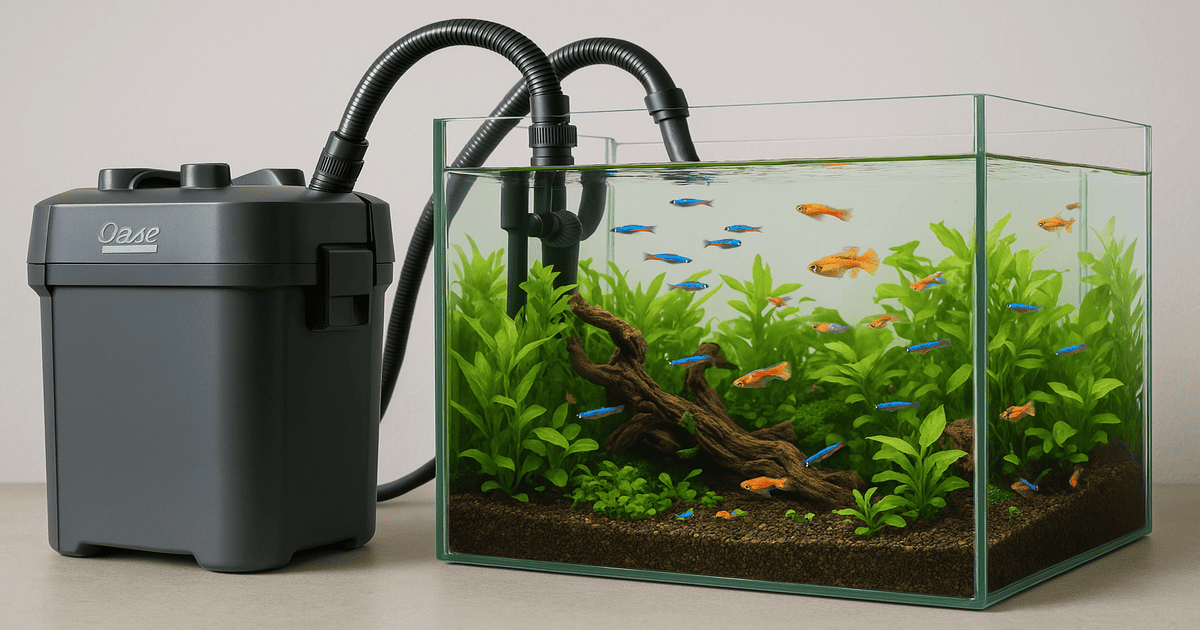 Filtre OASE externe pour aquarium tropical planté en 2025