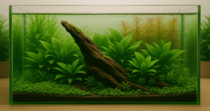 plantes d’aquascaping dans un aquarium planté naturel