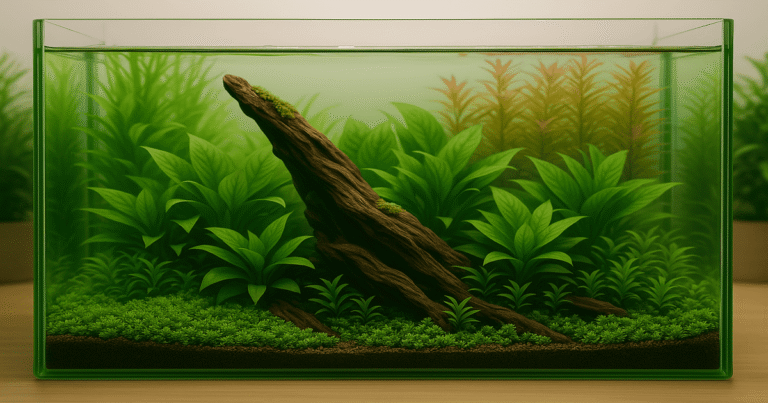plantes d’aquascaping dans un aquarium planté naturel