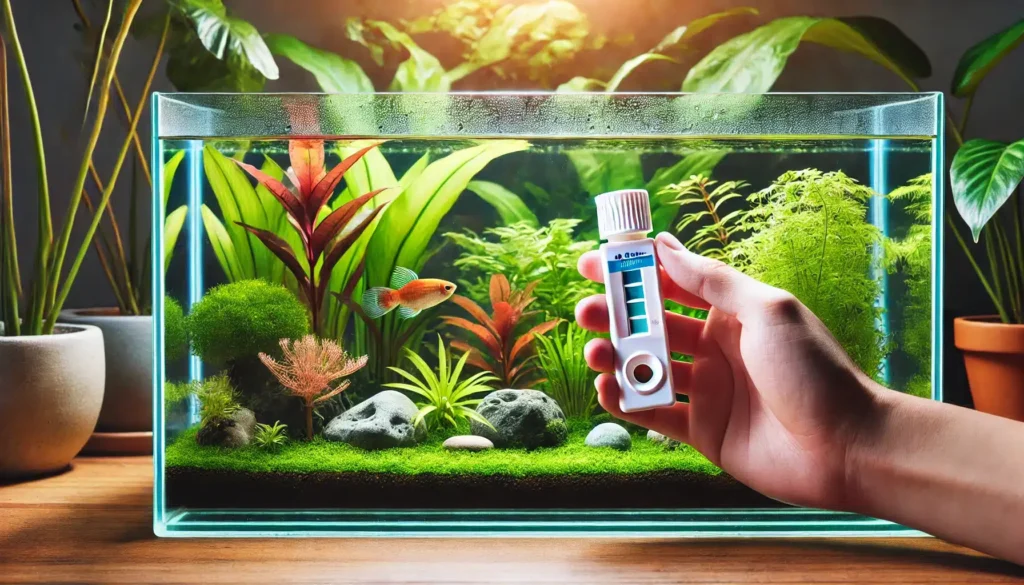 Test de la Qualité de l'Eau dans un Aquarium Planté