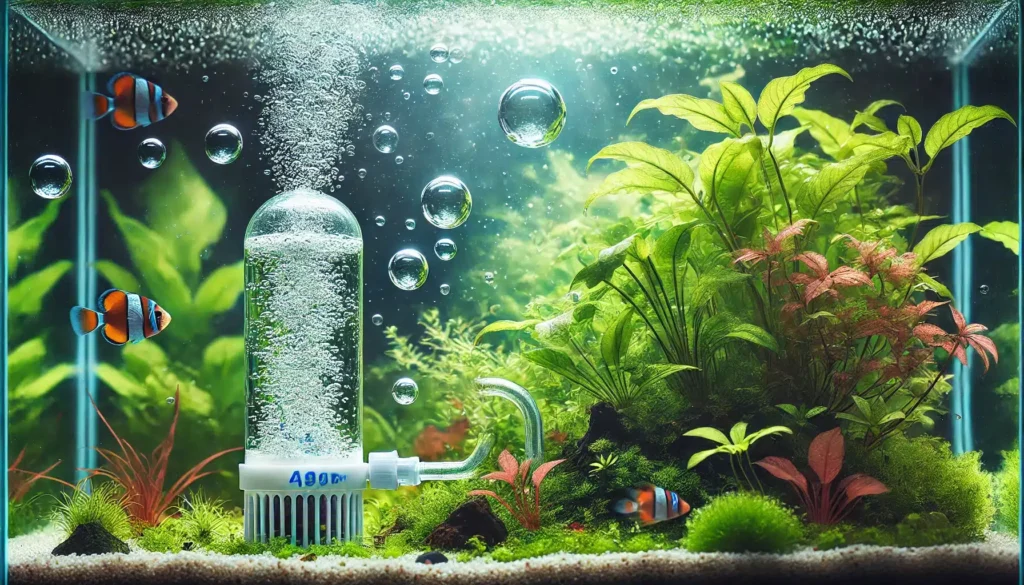 Diffusion de CO2 dans un Aquarium Planté
