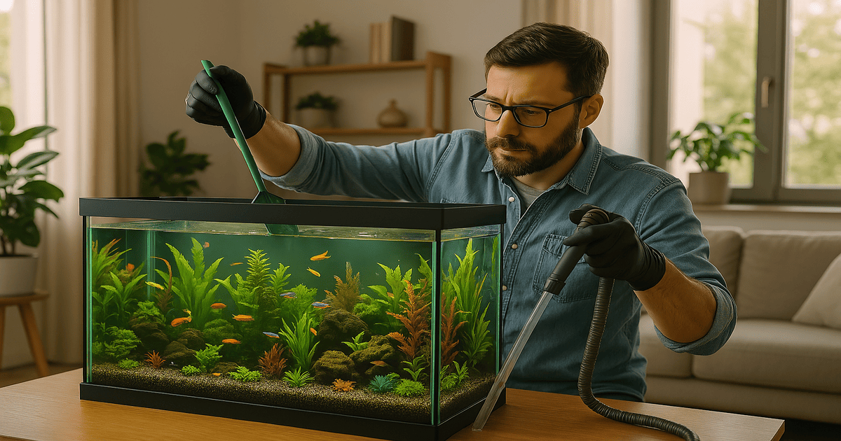 Entretien d’un aquarium d’eau douce par un professionnel à domicile