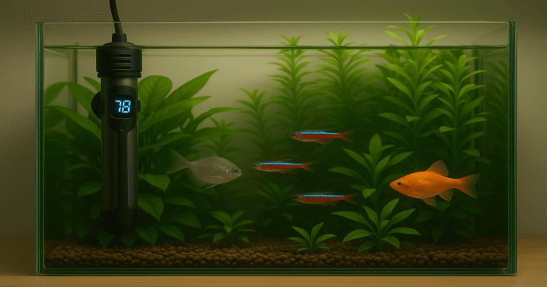Thermostat immergé pour aquarium avec affichage digital de la température