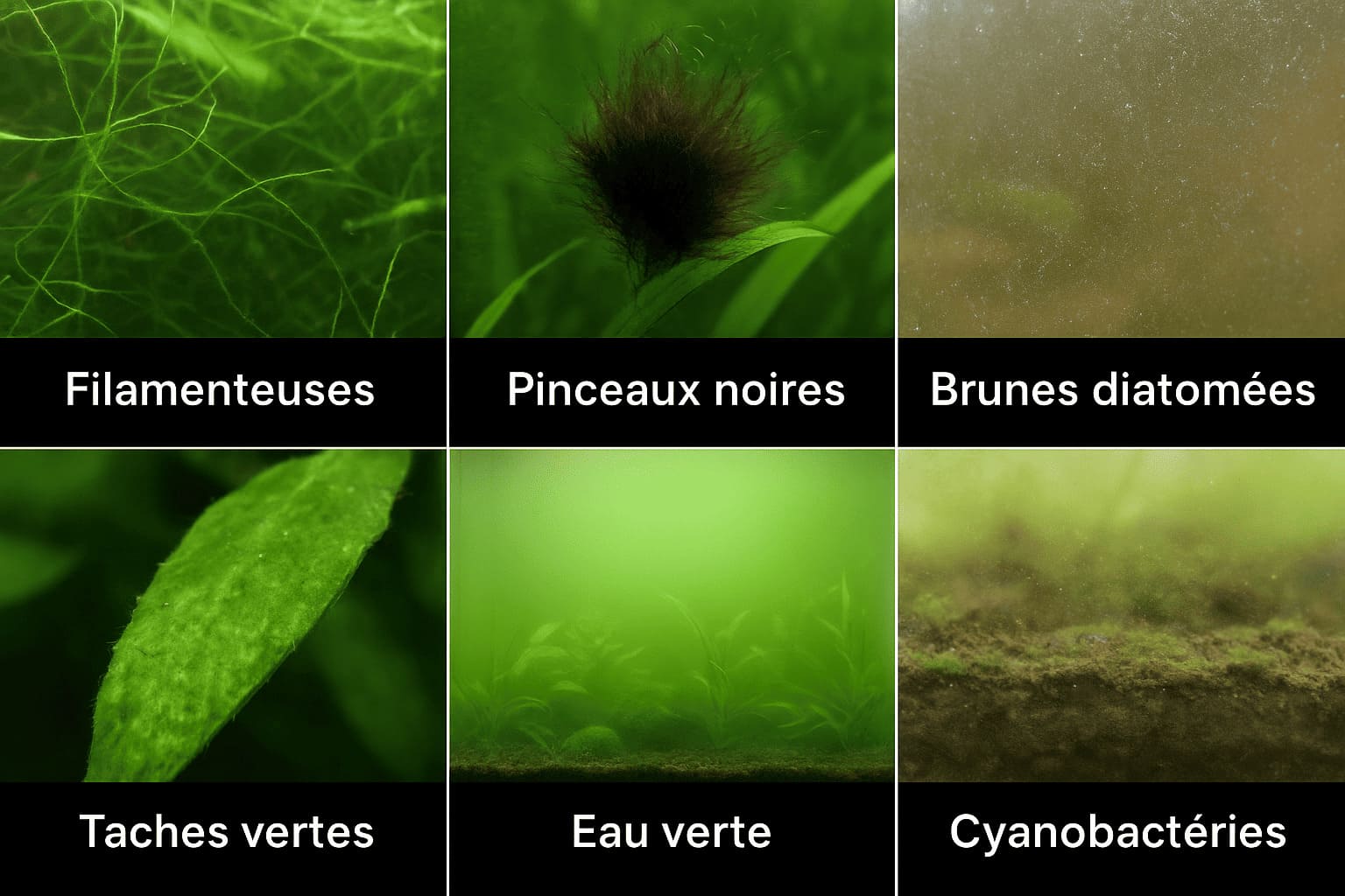Aide visuelle d'identification des algues