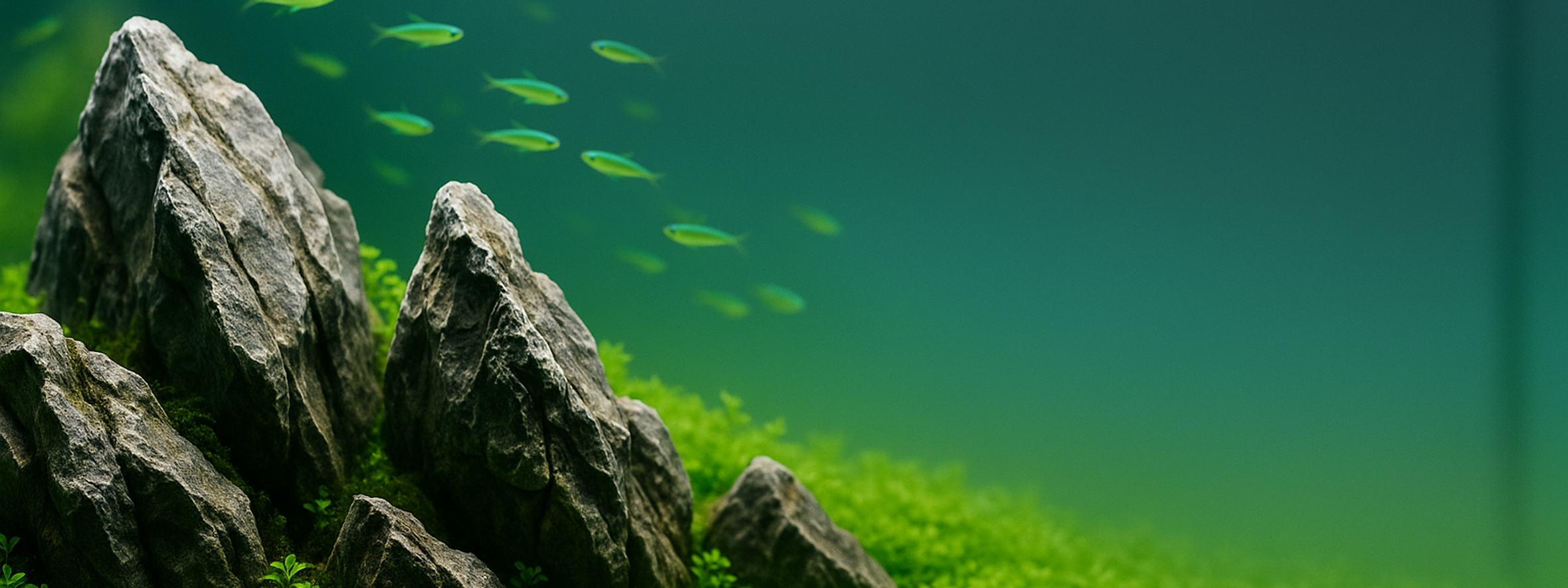 Aquarium planté type aquascaping – eau claire et plantes luxuriantes