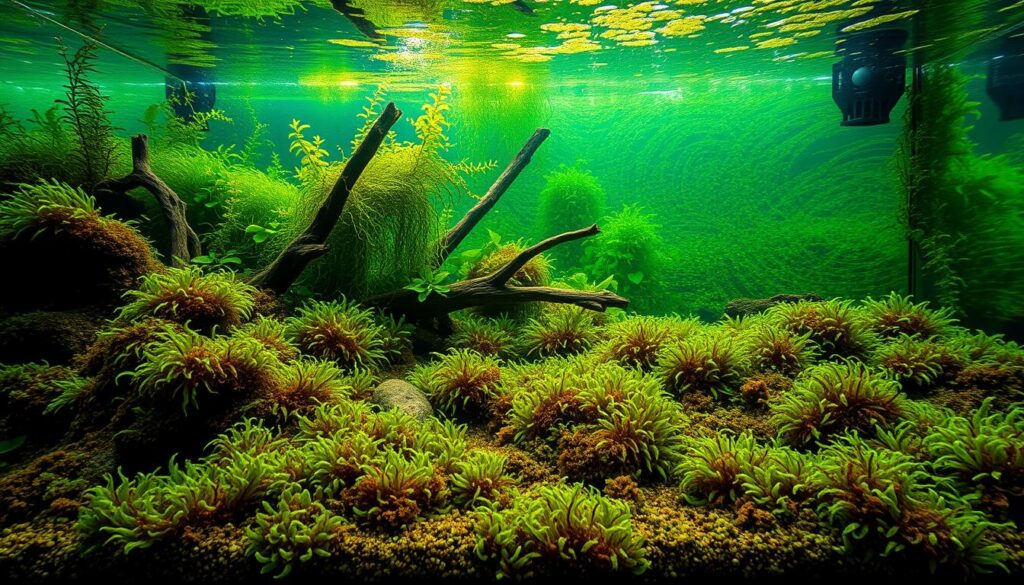 prolifération algues aquarium