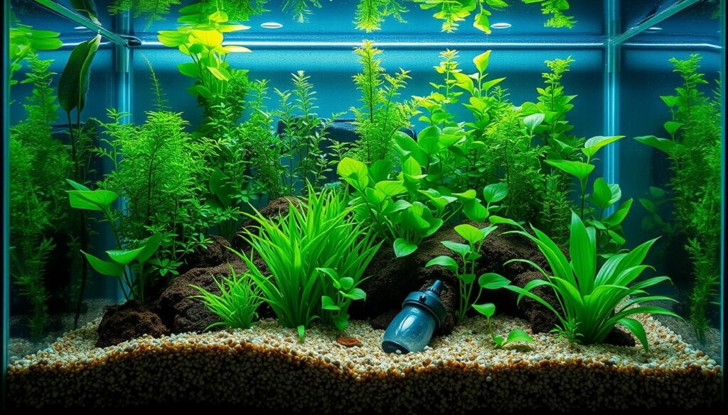 substrat éclairage co2 aquarium